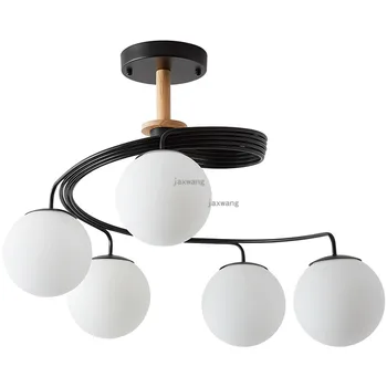 

Modern LED Living Room Glass Ceiling Lamp Nordic Decoration Ceiling Lamp Lighting Luster Macaron Bedroom Luminaires