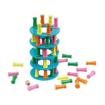 

Children Funny Table Top Play Toy Wood Stacking Pizza Tower Building Blocks Tower Building Block Balanced Wooden Toys Puzzle