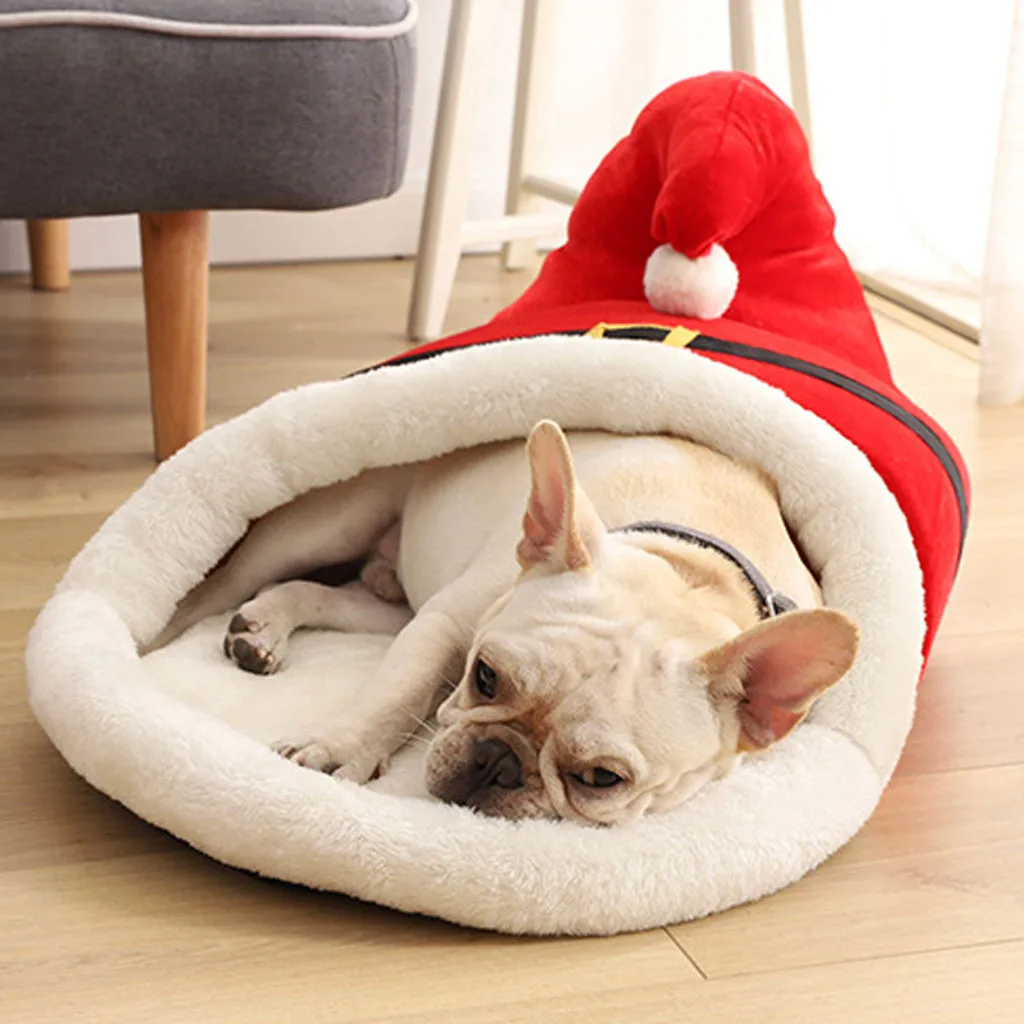 DogMEGA Christmas Warm Soft Dog Bed