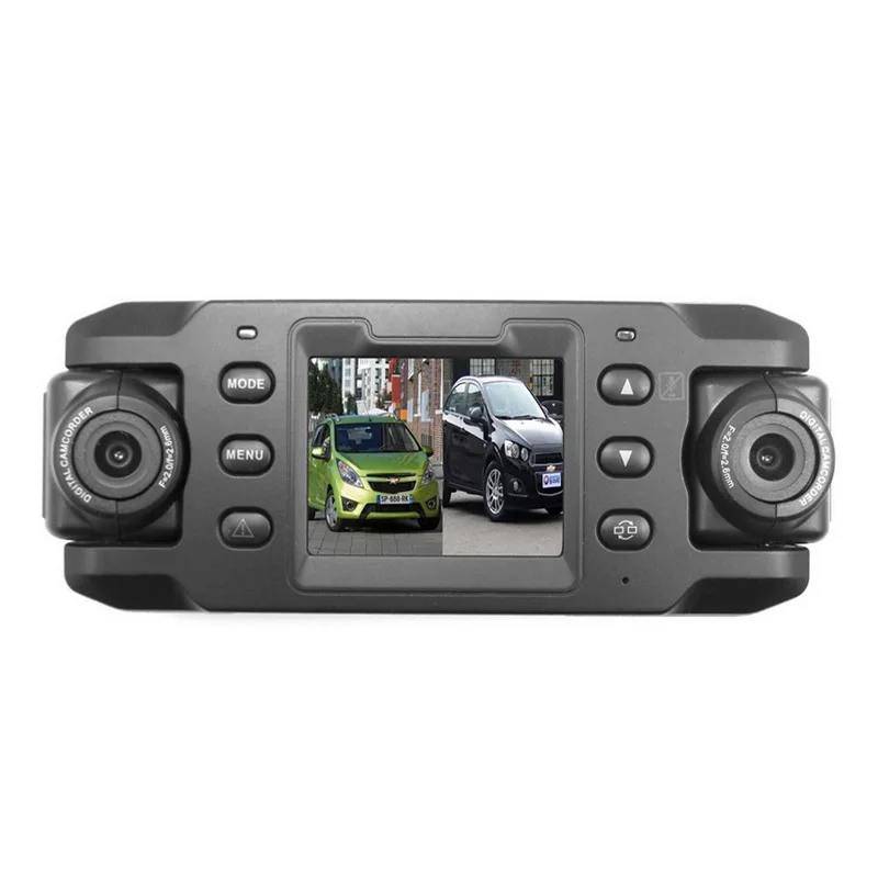  Dual Lens Car Camera Car DVR Dash Recorder GPS G-sensor X8000 Dash Cam Night Vision 140 Degree Wide