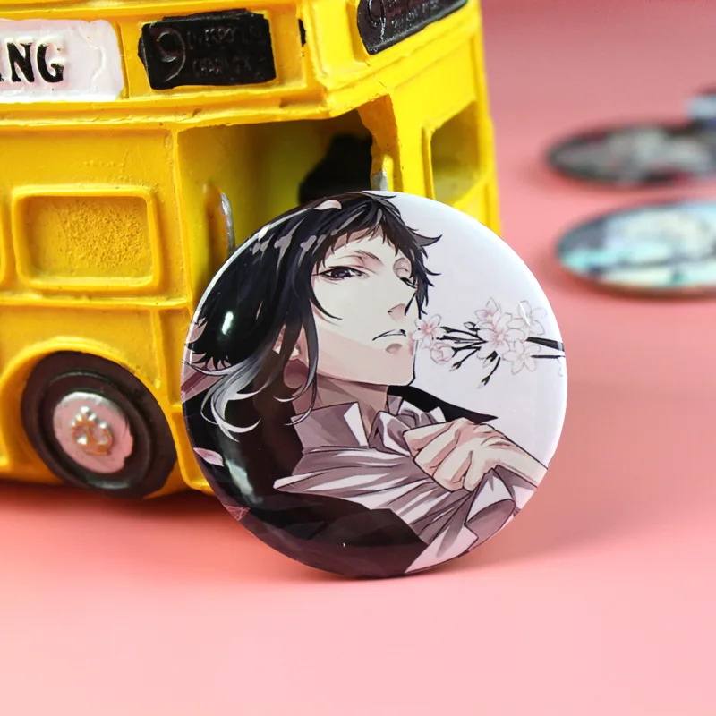 Anime Bungou Stray Dogs Badges on a Backpack Dazai Chuuya Icon Pins Badge Decoration Brooches Metal Badges For Clothes DIY Gifts