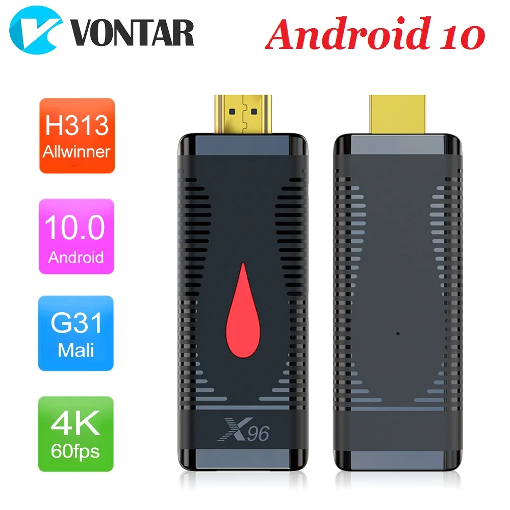 

VONTAR X96 S400 2GB 16GB 1GB 8GB Android 10 Mini TV Stick Allwinner H313 Quad Core 4K 2.4G Wifi Google Player TV Box Dongle