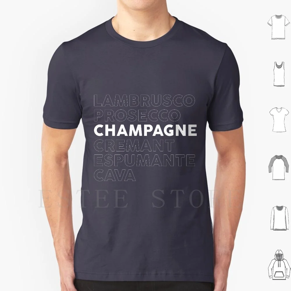 Tempo Per Champagne... T Shirt Uomo Cotone 6Xl Cava Espumante Cremant Lambrusco Prosecco Champagne Drink Pretty Girly Swanky