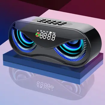 

M6 Bluetooth Speaker Cool Owl Design LED Flash Wireless FM Radio Alarm Clock TF Card Support Loudspeaker