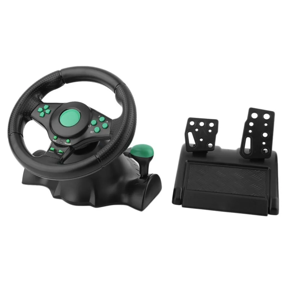  Racing Game Steering Wheel For XBOX 360 PS2 For PS3 Computer USB Car Steering-Wheel 180 Degree Rota