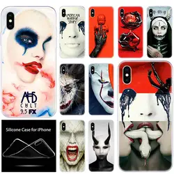 Роскошный мягкий силиконовый чехол для телефона ТВ American Horror Story для Apple iPhone XI XS MAX XIR XR X 6 6S 7 8 плюс 5 5S SE Модный чехол с принтом"