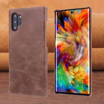

Vintage Matte Genuine Leather Case For Samsung Galaxy Note 10 Plus Back Cover Case For Samsung Note10 Phone Coque Housing Bag