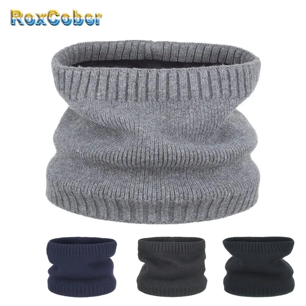 RoxCober зимние теплые вязаные шапочки с шарфами маска Warm капот Теплые Мешковатые зимние шапки для мужчин женщин Skullies Beanies