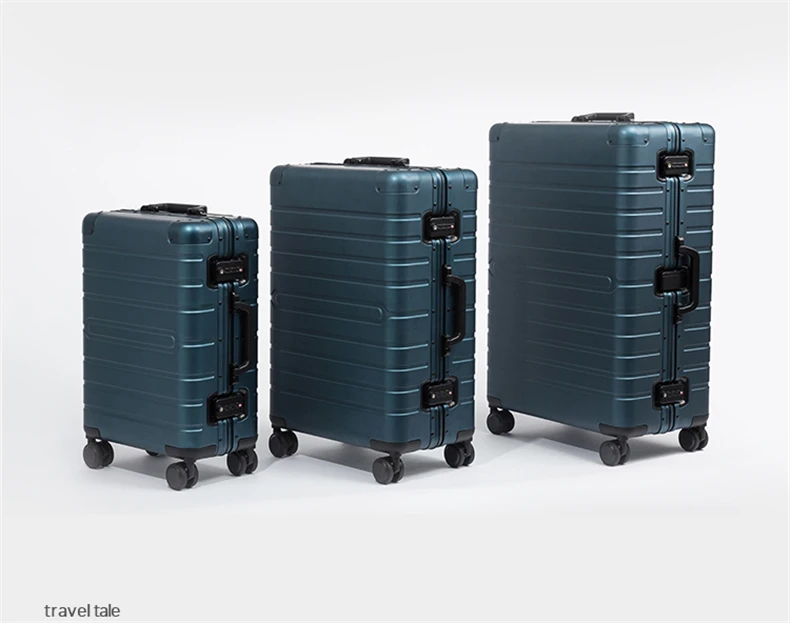  Longevity aluminum travel luggage with locker
