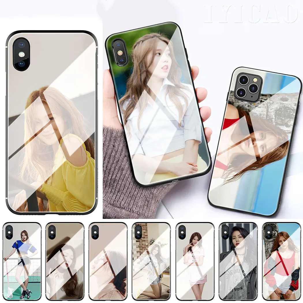 Чехол для телефона из закаленного стекла IYICAO Shin Hye Jeong Apple iPhone 11 Pro XS Max XR X 8 7 6S Plus 5s
