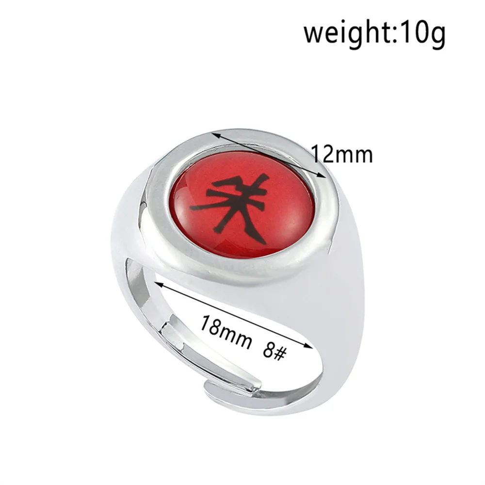 Bague Anime Japonaise Akatsuki Itachi pour Femme et Homme, Bijoux de Doigt  en Métal, Accessoires de ix, Cadeaux de Noël