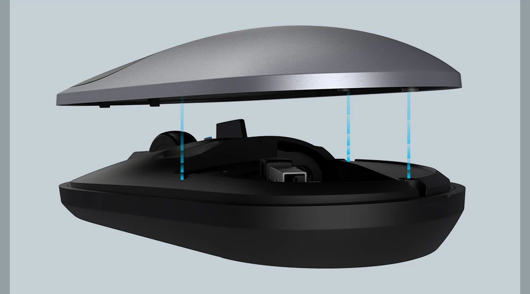 Gadgetoo Xiaomi Mi Portable Mouse 2 Optical Wireless Bluetooth 4.2 Rf 2.4Ghz 4000Dpi Adjustable Dual Mode (Bluetooth+Usb)