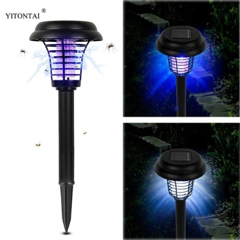 

Mosquito Repellent Garden Lamp Solar Powered Outdoor Garden LED Night Light Mosquito Pest Bug Zapper Insect KillerPath Lighting