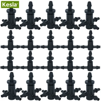 

20x Drip arrow 4 way Cross Connector Dripper 2 way Water diverter Drip Irrigation Adapter 1/8'' Barbed Fitting for 3/5mm Hose