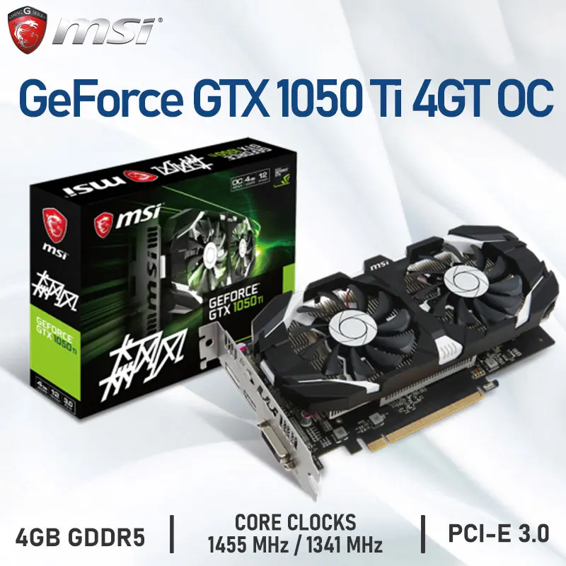 Geforce Gtx 1050 Ti 4gt Oc 4gb Gddr5 Graphics Card 128bit Dvi Dp Graphics  Cards Aliexpress