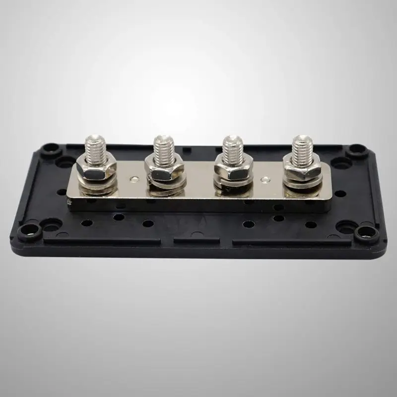 ELEG-DC 48V 300A 4 клеммные шпильки шины блок распределения питания для автомобиля лодки(черный