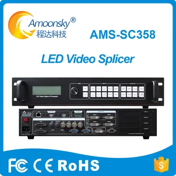 

led video splicing with custom resolution AMS-SC358 support 4 standard sending cards as Nova Linsn Colorlight for led screen