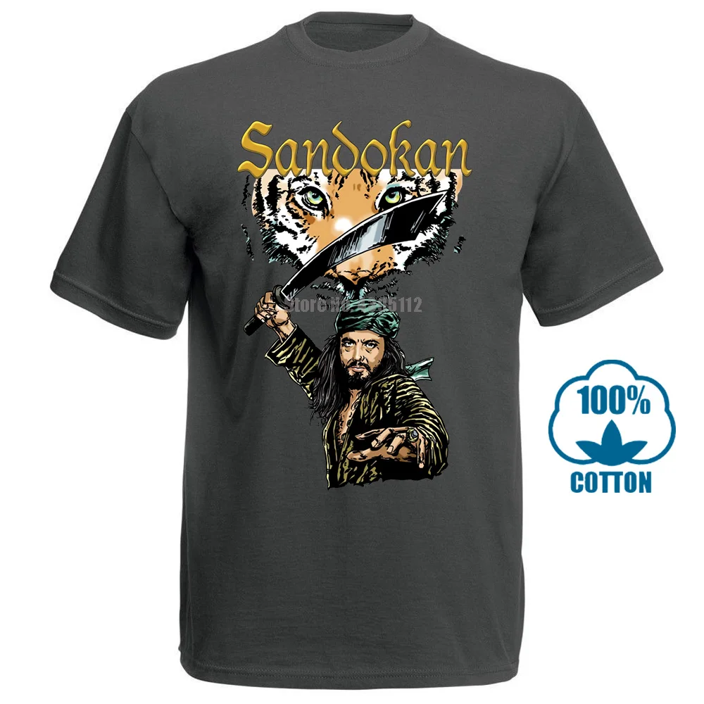 Темно-серый Лидер продаж, модная Футболка Maglia Maglietta, Uomo Donna, винтажная, Sandokan, аниме, повседневная одежда - Цвет: Темно-серый