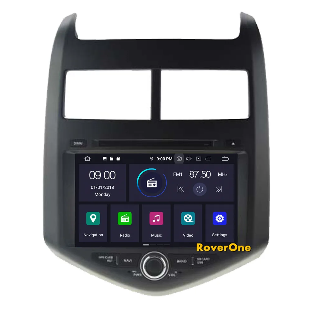 Cheap RoverOne For Chevrolet Aveo Sonic 2011 2012 2013 2014 2015 Android 9.0 Car Stereo DVD GPS Audio Video Player + Free HD Camera 7
