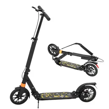 

Adult Teens Scooter Free Shipping All-Aluminum Scooter 3 Height Adjustable Folding Scooter Double Shock Absorber Road Scooters