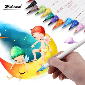 

12/24/36 Colors STA Watercolor Brush Pen Set Colorful Brush Marker of Soft Calligraphy Painting Perfect for Artists Sketching