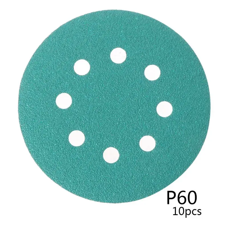 7HH1600269-60 10pcsProfessional анти забивающаяся 125 мм наждачная бумага " полиэфирная пленка шлифовальный диск влажный и сухой крюк и петля Абразивные с круговатыми 60~ 2000 - Цвет: 7HH1600269-60