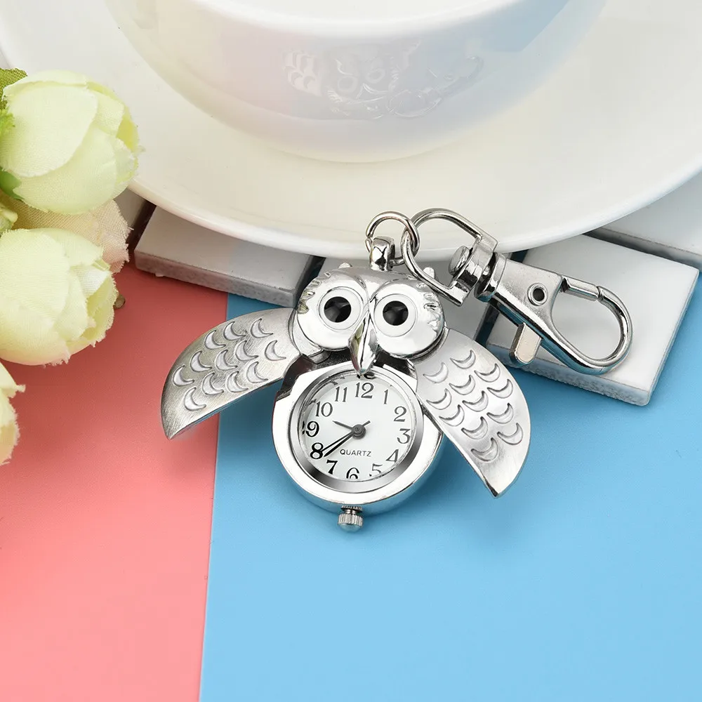 Fashion Lady Pocket Watch Cute Cartoon Owl Pocket Watch Gorgeous Multicolor Pocket Pocket Keychain Pocket Watch женские часы 50