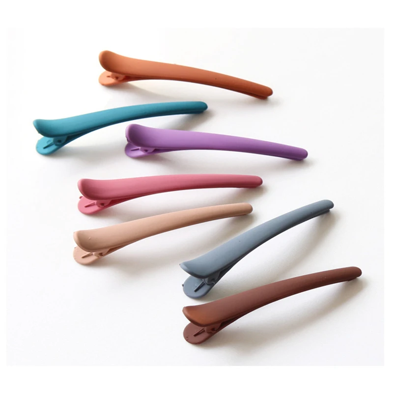

11 Color 2pcs Ins Adult Scrubs Clip Makeup Hairdressing Salon Hairpins Single Prong Hair Care Styling Tools Hair Accessories