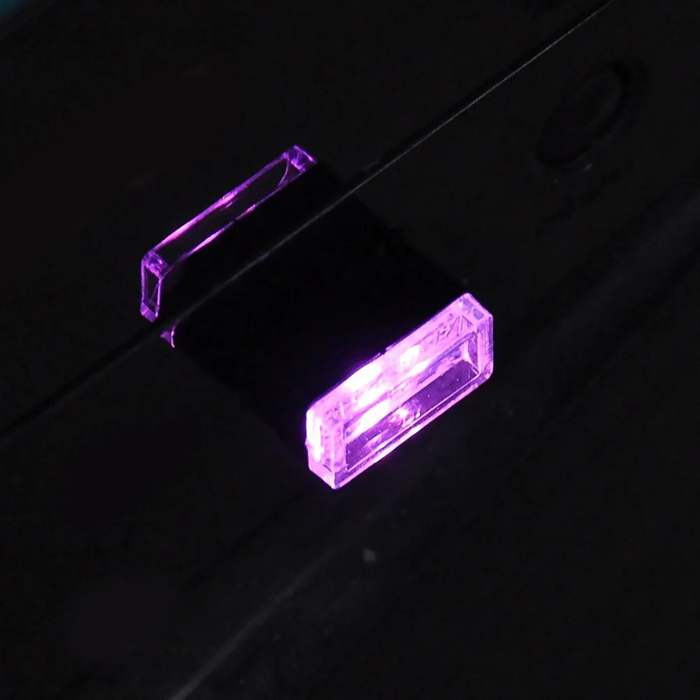 Портативный USB СВЕТОДИОДНЫЙ ночной Светильник для салона автомобиля с внешней атмосферой, декоративная лампа