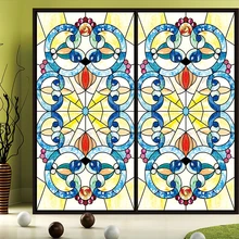 Лидер продаж окна-крышка изготовление размеров под заказ Стикеры статического цепляться не клей для вторичной переработки в европейском стиле Кристиан, поход в церковь, ручной работы для окна домашний декор 40 см x 100 см