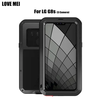 

Original Love Mei Powerful Case For LG G8s 3 Camera Shockproof Metal Aluminum Case Cover