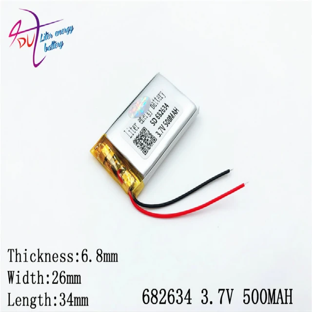 3.7V 500mAH 682634 702535 polymer lithium ion / Li-ion battery for