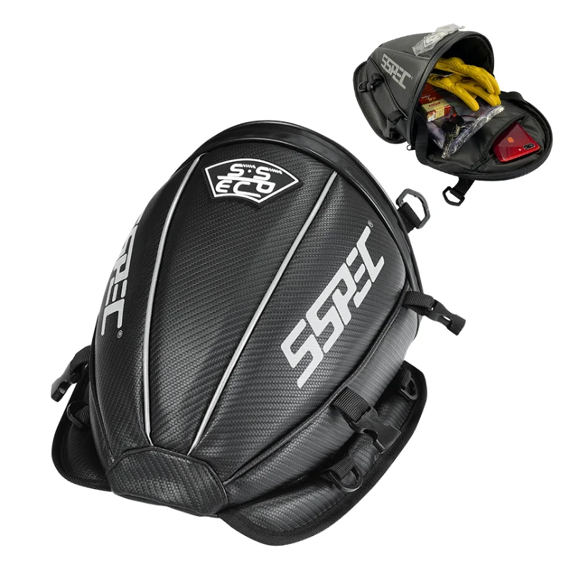 Aazon.co: ZZ Otorcycle Tail Bag, 22L-34L Expandable Otorcycle Rear - View #5
