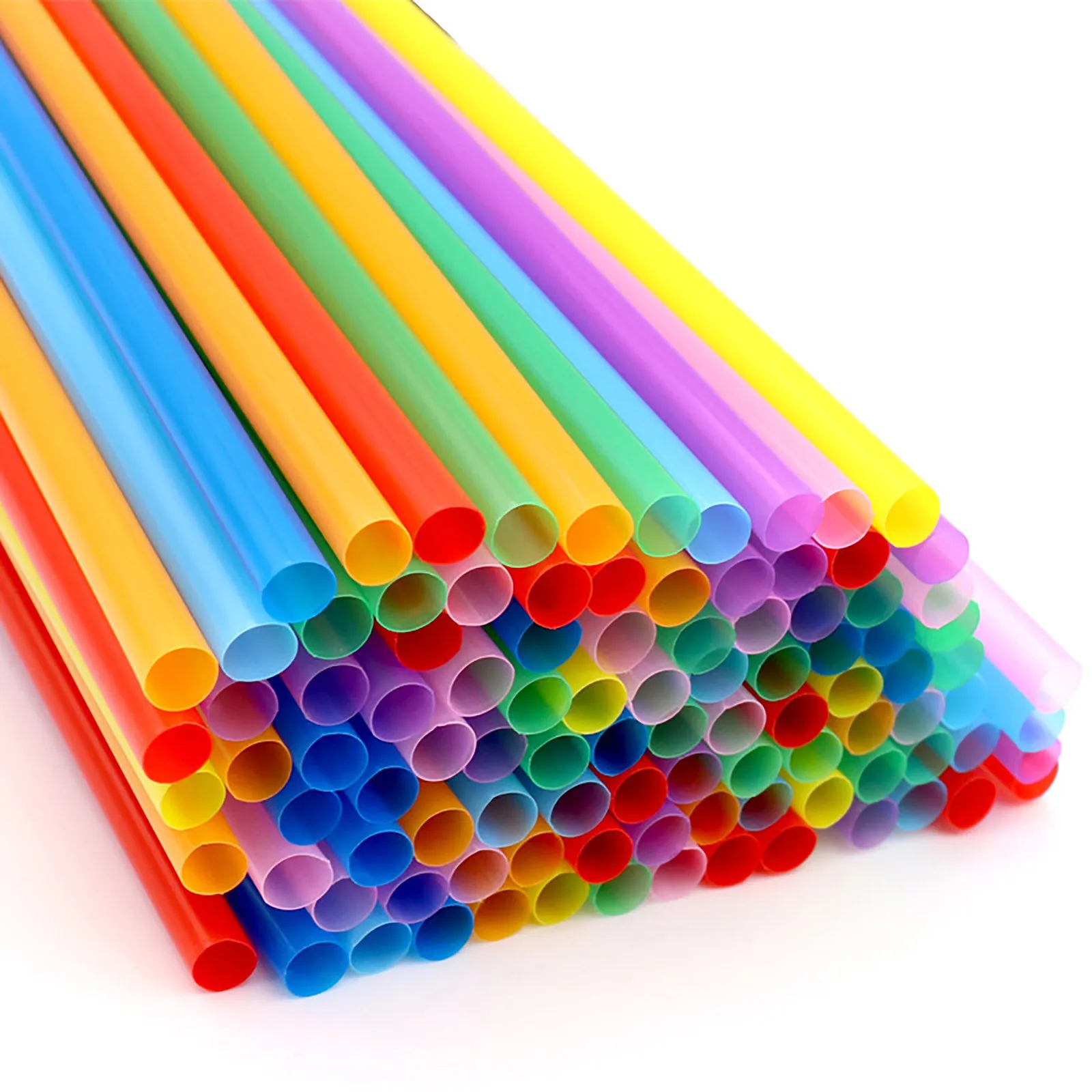 1000pcs Plastic Drinking Straws 8 Inches Long Multi-Colored Striped Bedable  Disposable Straws Party Multi Colored Rainbow Straw - AliExpress