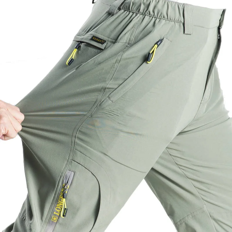 Men's Summer Quick Dry Stretch Hiking Pants Outdoor Sports Lightweight Waterproof Long Trousers Trekking Fishing Climbing Pants hiking pants