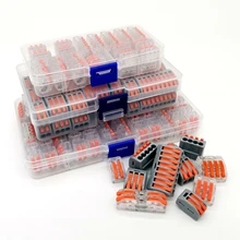 Mixed Boxed fast wire Connector 412/413/414/415/418/222/T SPL-2 3 Compact Wiring Connector Conductor Terminal Block