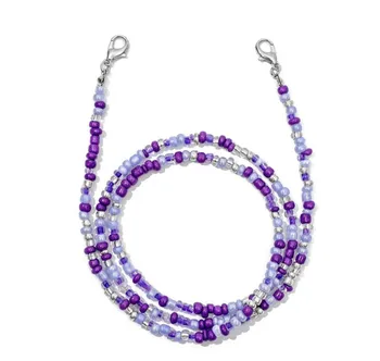 

Hot 200pcs/lot 70cm Mask Necklace for Women Wedding Punk Bead Lariat Long mask Chain Necklace Glass Jewelry Gift