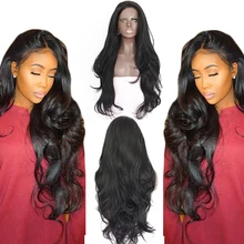Best Price Anogol Black Wave Lace Front Wig Peruca Laco Sintetico Natural Wavy Heat Resistant Synthetic Hair Wigs High Temperature Fiber Best Price Anogol Black Wave Lace Front Wig Peruca Laco Sintetico Natural Wavy Heat Resistant Synthetic Hair Wigs High Temperature Fiber