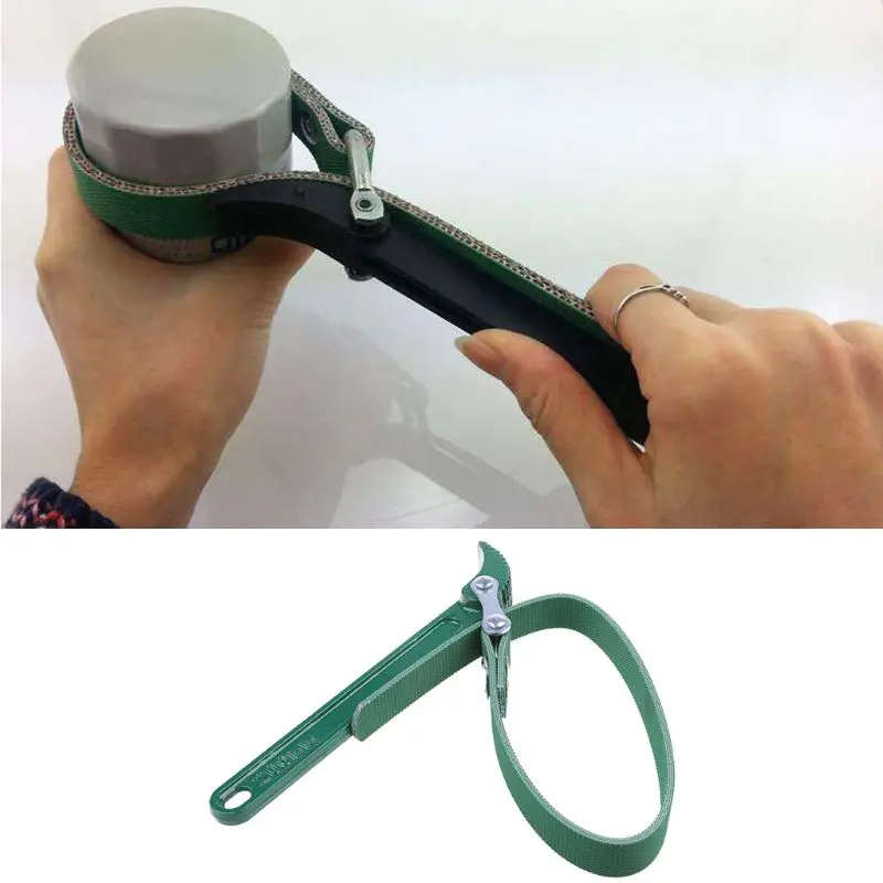 

8" Belt Type Oil Filter Pipe Wrench Spanner Removel Key Strong Handle Tool Green