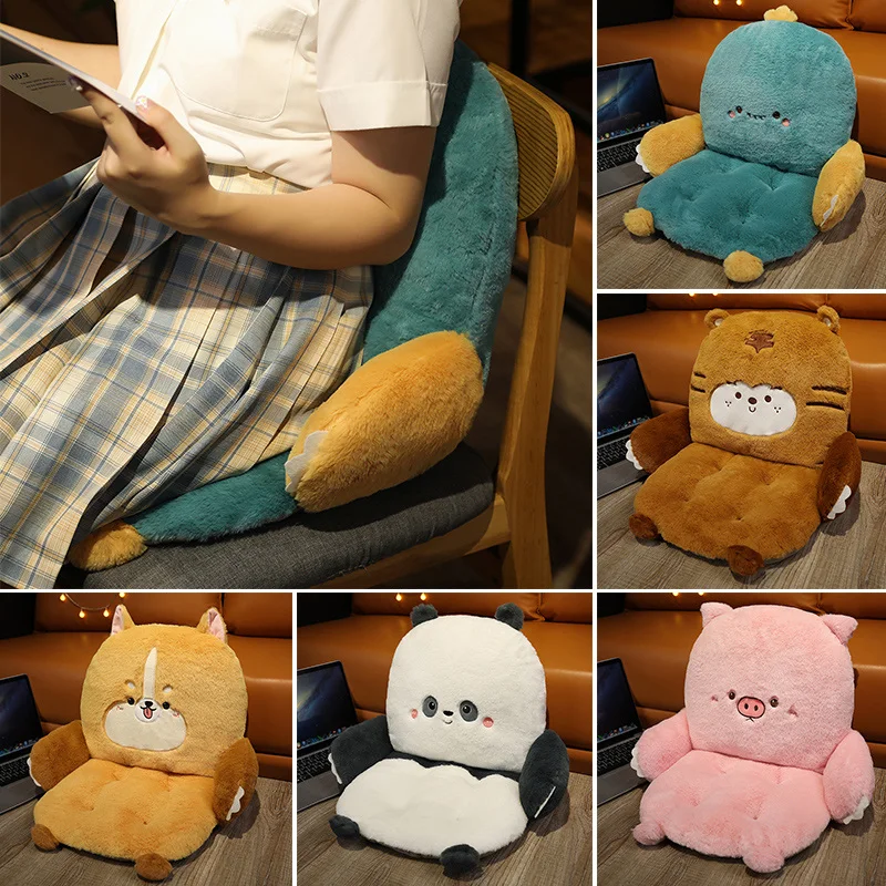 

55CM Cartoon Chair Plush Cushion Stuffed Cute Rabbit Fur Animal Shaped Plush Seat Cushions Floor Mat Decor Kawaii Gift