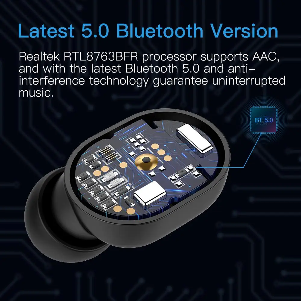 TWS Wirelesss Bluetooth 5 0 Vitu A8 earphones bluetooth earbuds with charging case for iphone huawei samsung xiaomi
