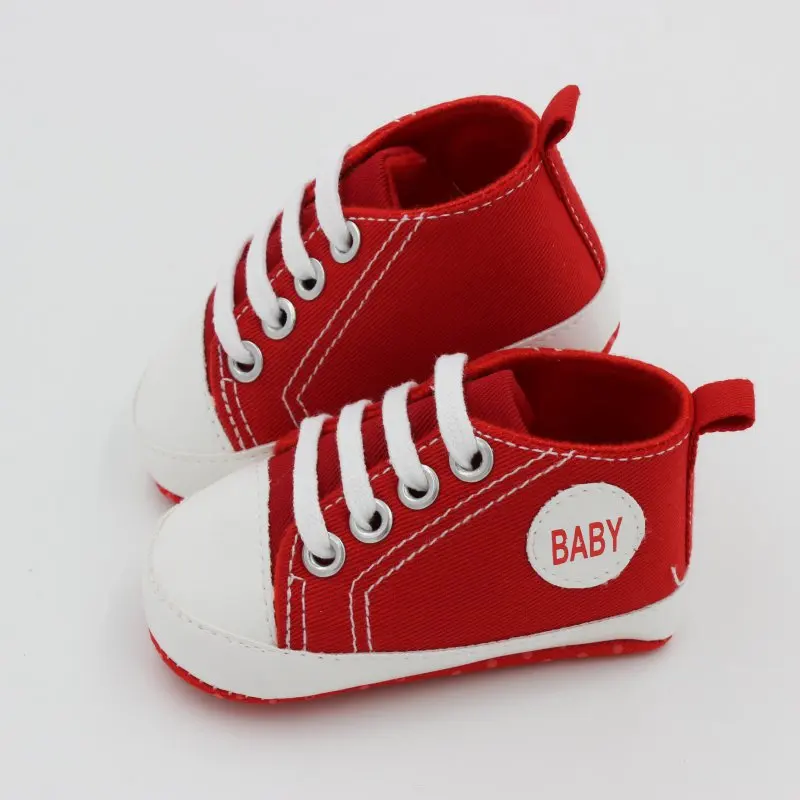 Детская обувь для новорожденных мальчиков и девочек; обувь для малышей; спортивная обувь; кроссовки для детей 0-18 месяцев - Цвет: R