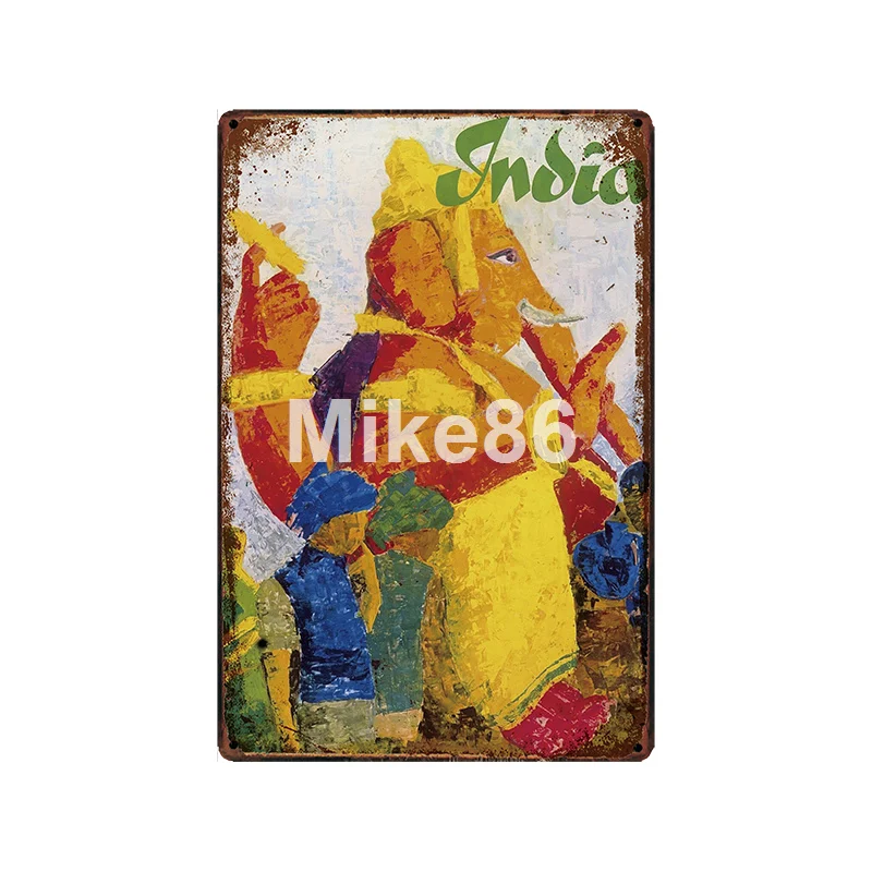 [Mike86] Китай Гонконг, Индия, Гонконг, Таиланд, Филиппины, Карачаево, Израиль, город, Будда, плакат, Искусство 20*30 см, LT-1949 - Цвет: GLC-15293