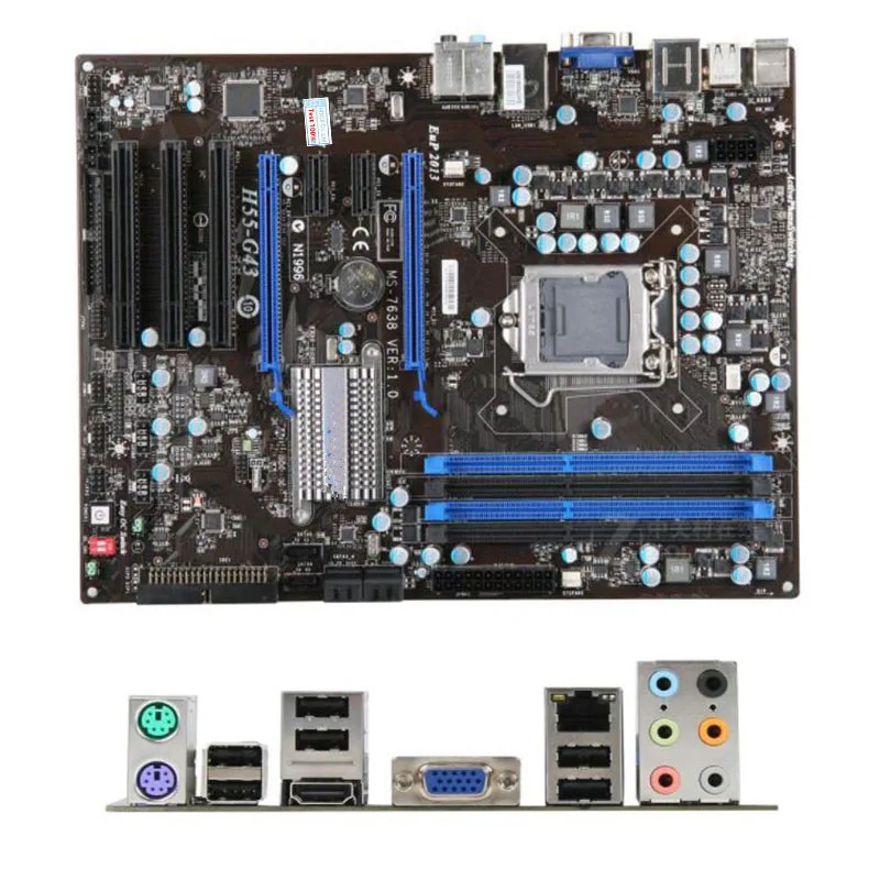Для материнской платы MSI H55-G43 компьютера usb2.0lga 1156 DDR3 H55M H55 | Компьютеры и офис