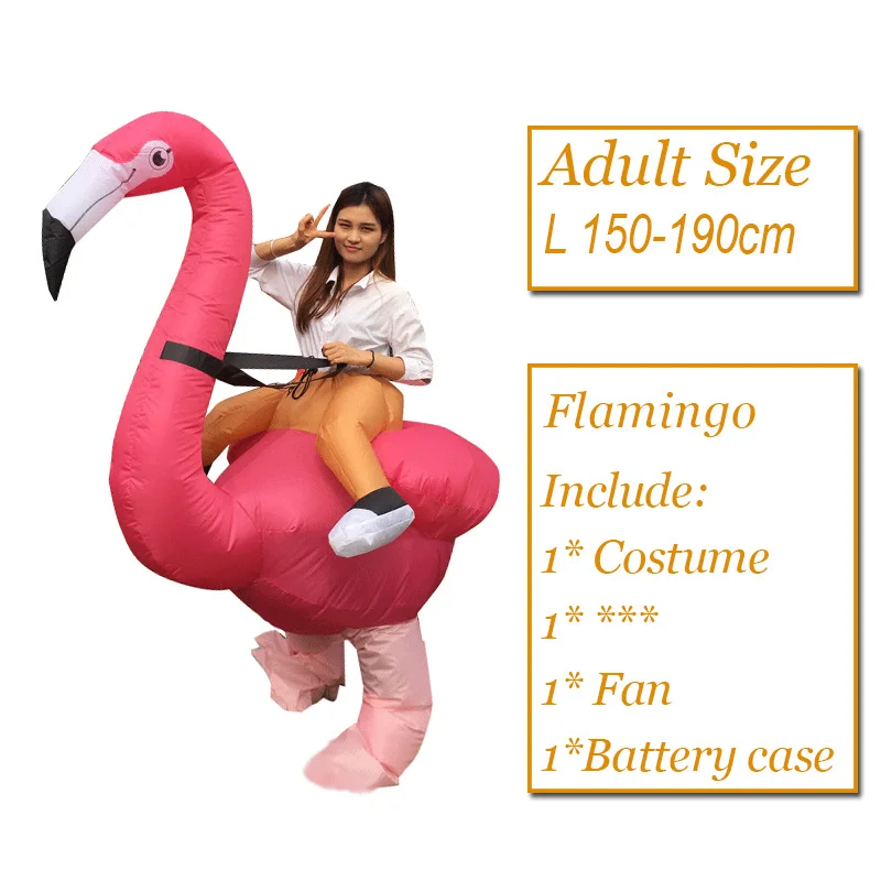 Взрослый детский надувной костюм динозавра инопланетянин Санта Клаус Косплей костюмы на Хэллоуин и Рождество вечерние комбинезон дропшиппинг - Цвет: Flamingo 1154