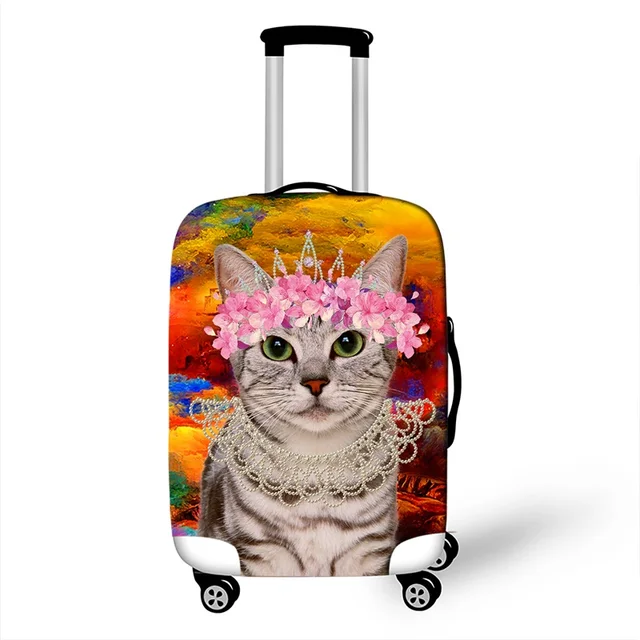 Cartoon 3D Pet Cat Print Travel Luggage 