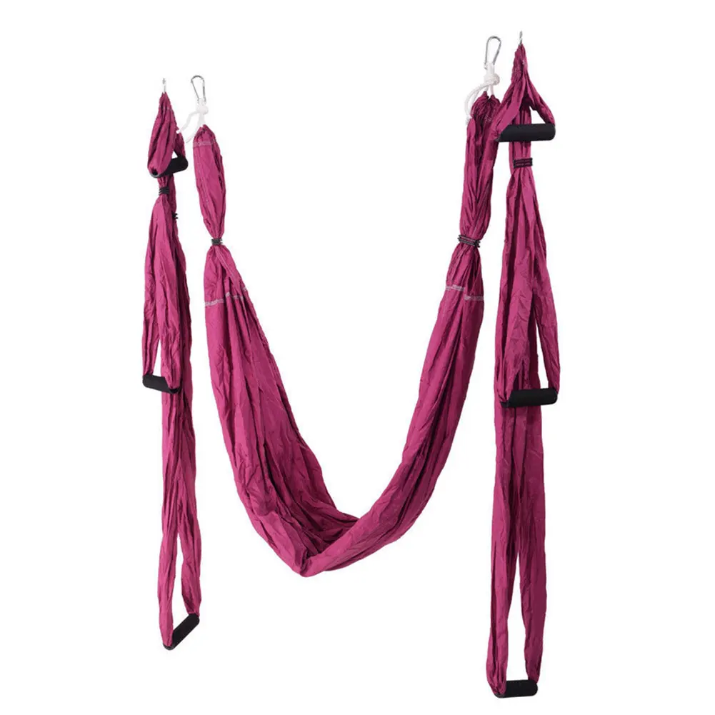 Стрейч Йога-гамак спортивное оборудование для инверсии для спорта большой подшипник Joyful Упражнение и фитнес Летающий трапеция - Цвет: Purple