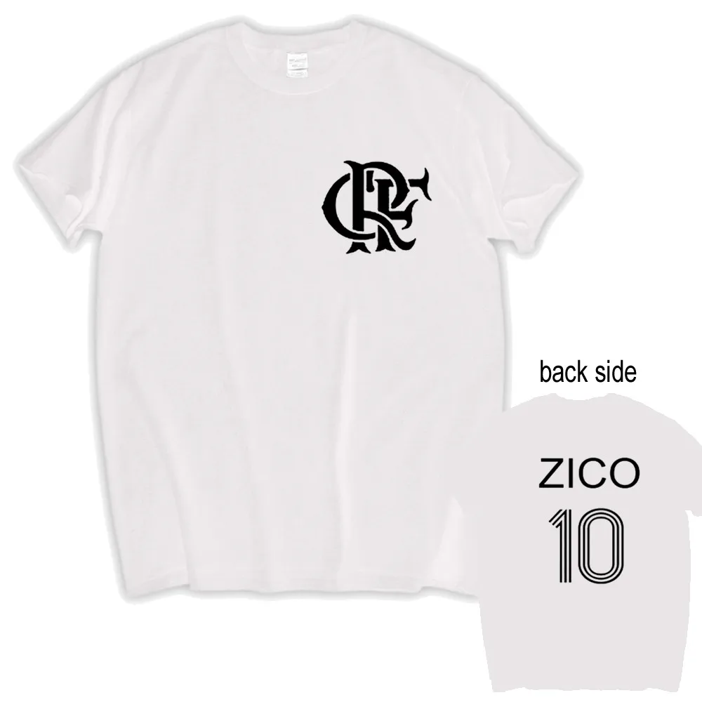 ZICO футболка Бразилия FLA Мужская GO UDINESE FOOTBALLER LEGEND CAMISETA SOCCERER Касима Мужская футболка европейский размер - Цвет: white