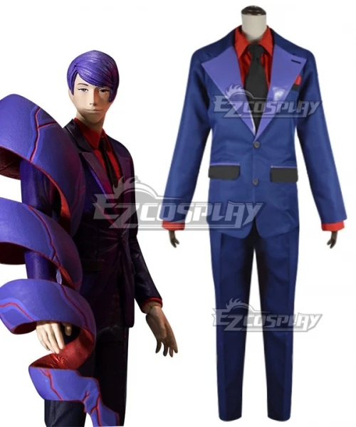 

Re Tokyo Guru Shuu Tsukiyama Blue Suit Adult Uniform Halloween Top Shirt Pants Tie Men Women Outfit Cosplay Costume E001