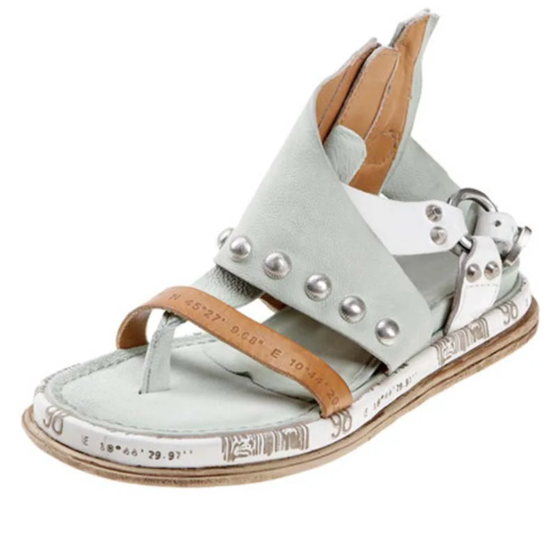 Women's Shoes In Stock! Bohemian Retro Style Flat Shoes Open Toe Shoes Summer Casual Plus Size Shoes